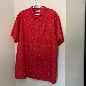 NWOT Columbia - Red, White, & Blue fishing shirt